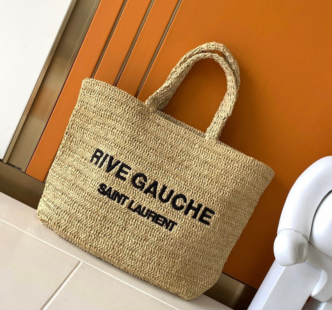 Rive Gauche Raffia Tote