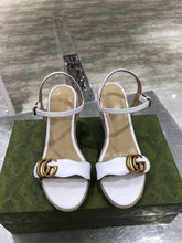 Load image into Gallery viewer, Leather Platform Espadrilles
