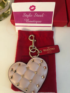 Rockstud Heart Bag Charm/Keychain